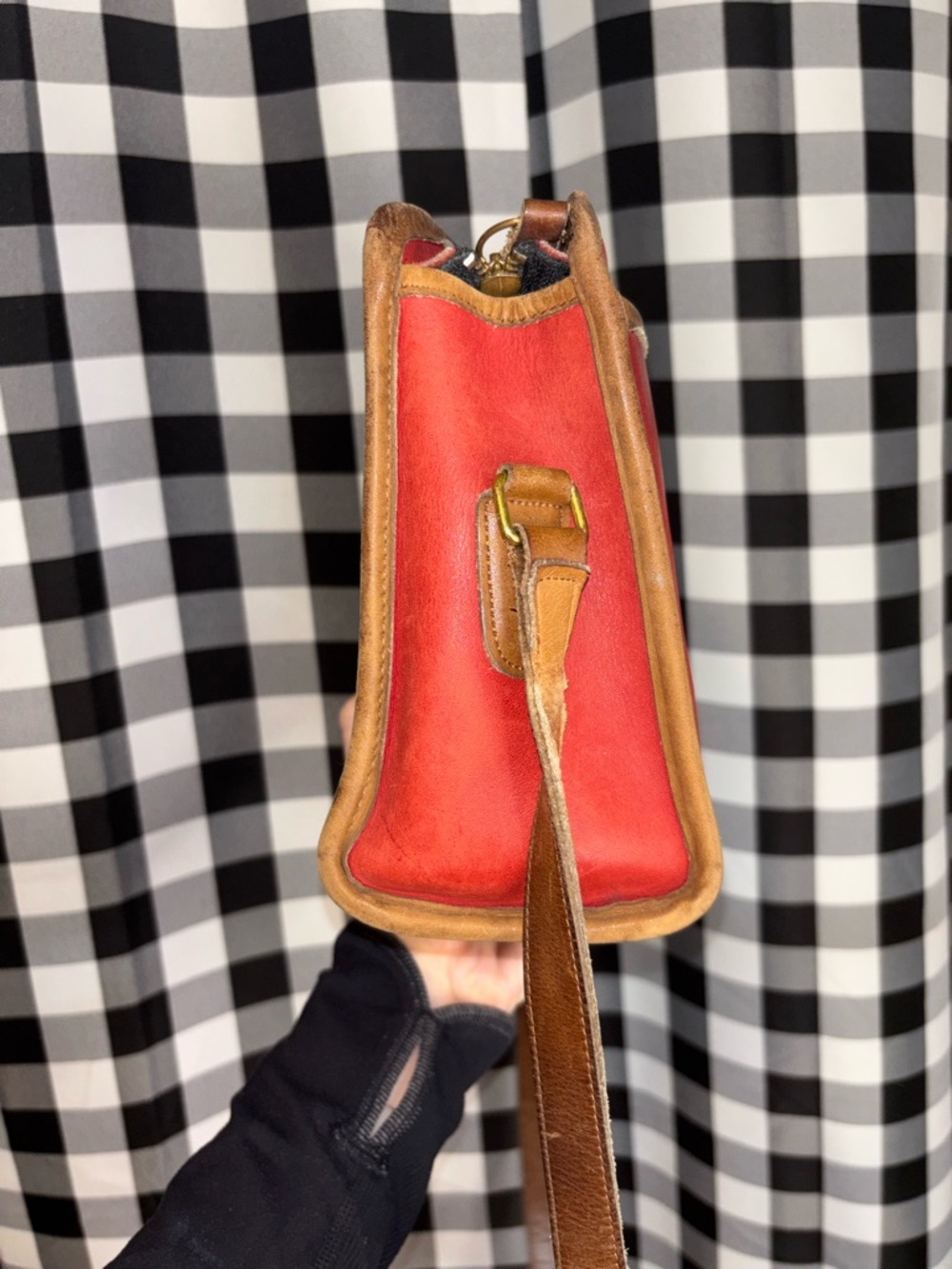 Coach 1980s Red Swagger Spectator Bag Made in USA 0472-044 - Picture 4 of 8